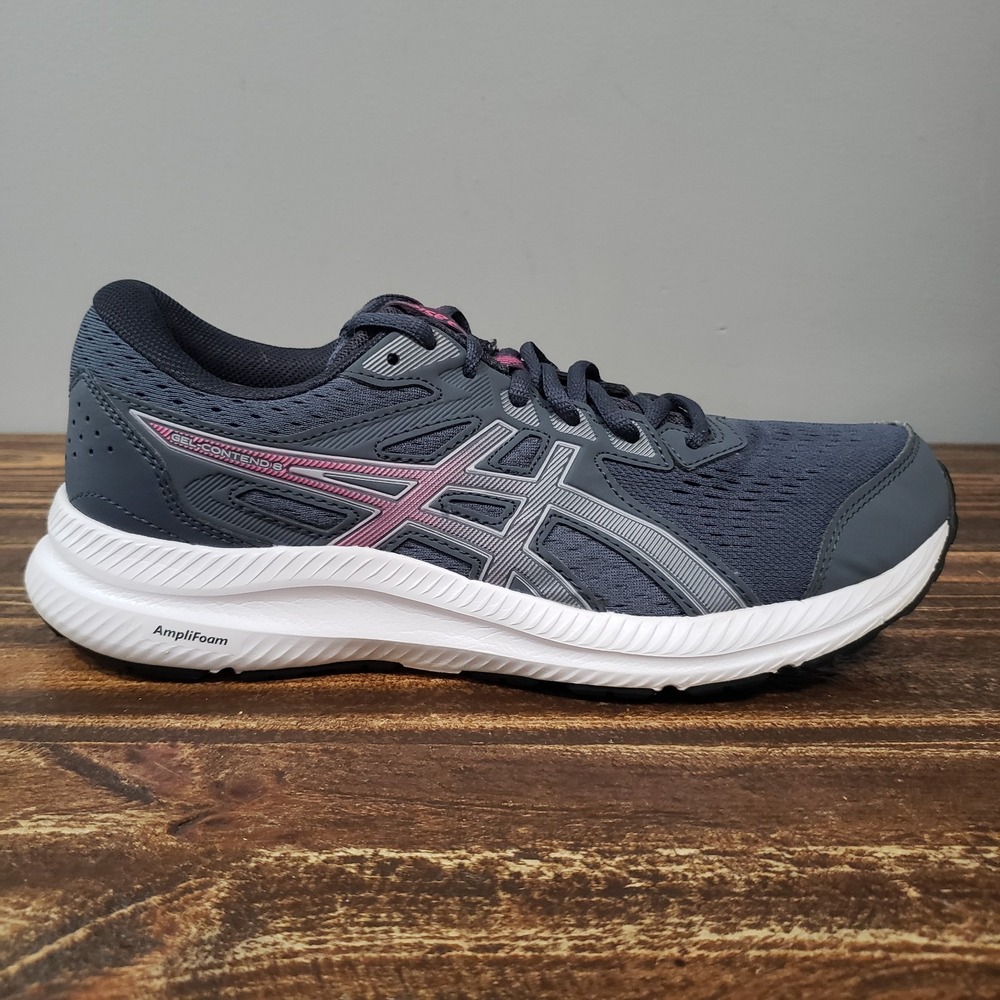ASICS Running Shoes Women 9.5 Gel Contend 8 Blue Good Athletic 1012B320